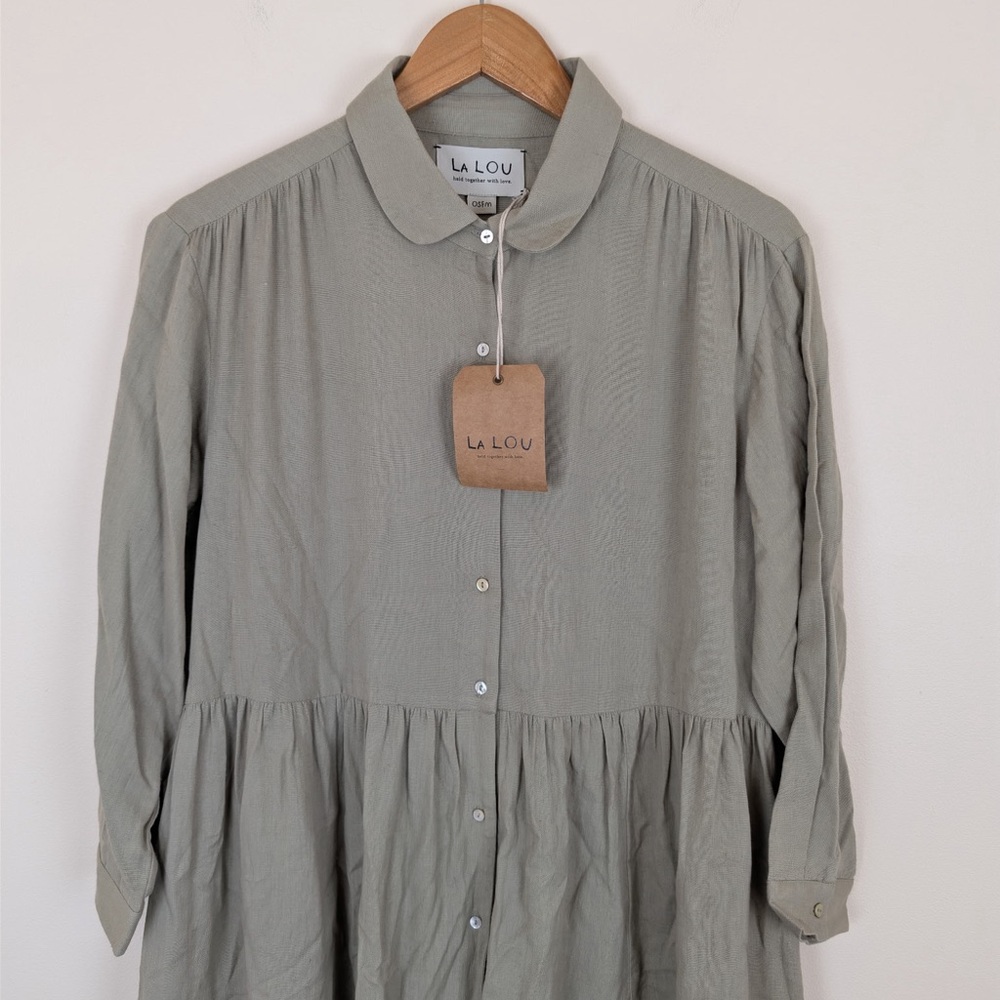 La Lou Long Sleeve Button Down Maxi Dress - Picture 2 of 7